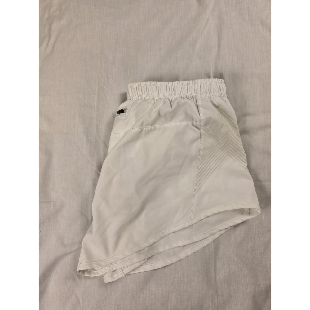 Oiselle Shorts Womens 4 White Running Stretch Lined Pockets 2.5 Inseam Athletic
